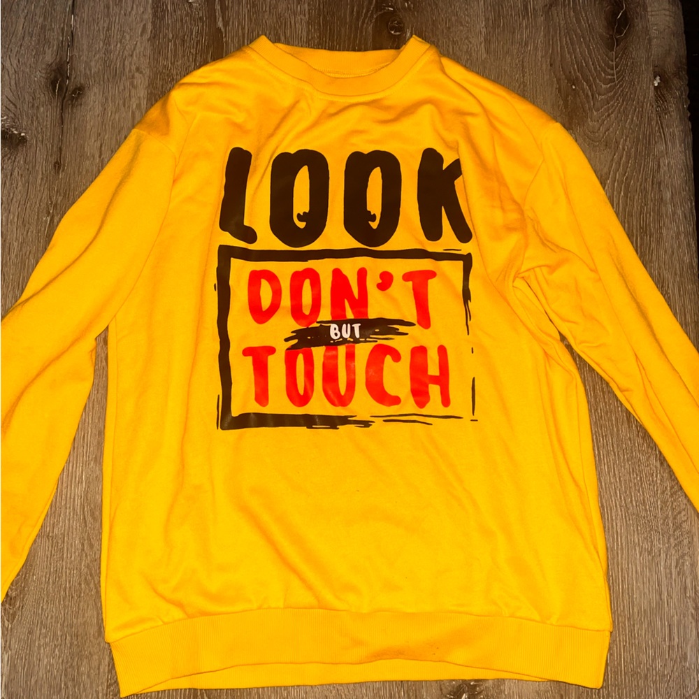 Unisex, yellow, 100% cotton graphic sweatshirt